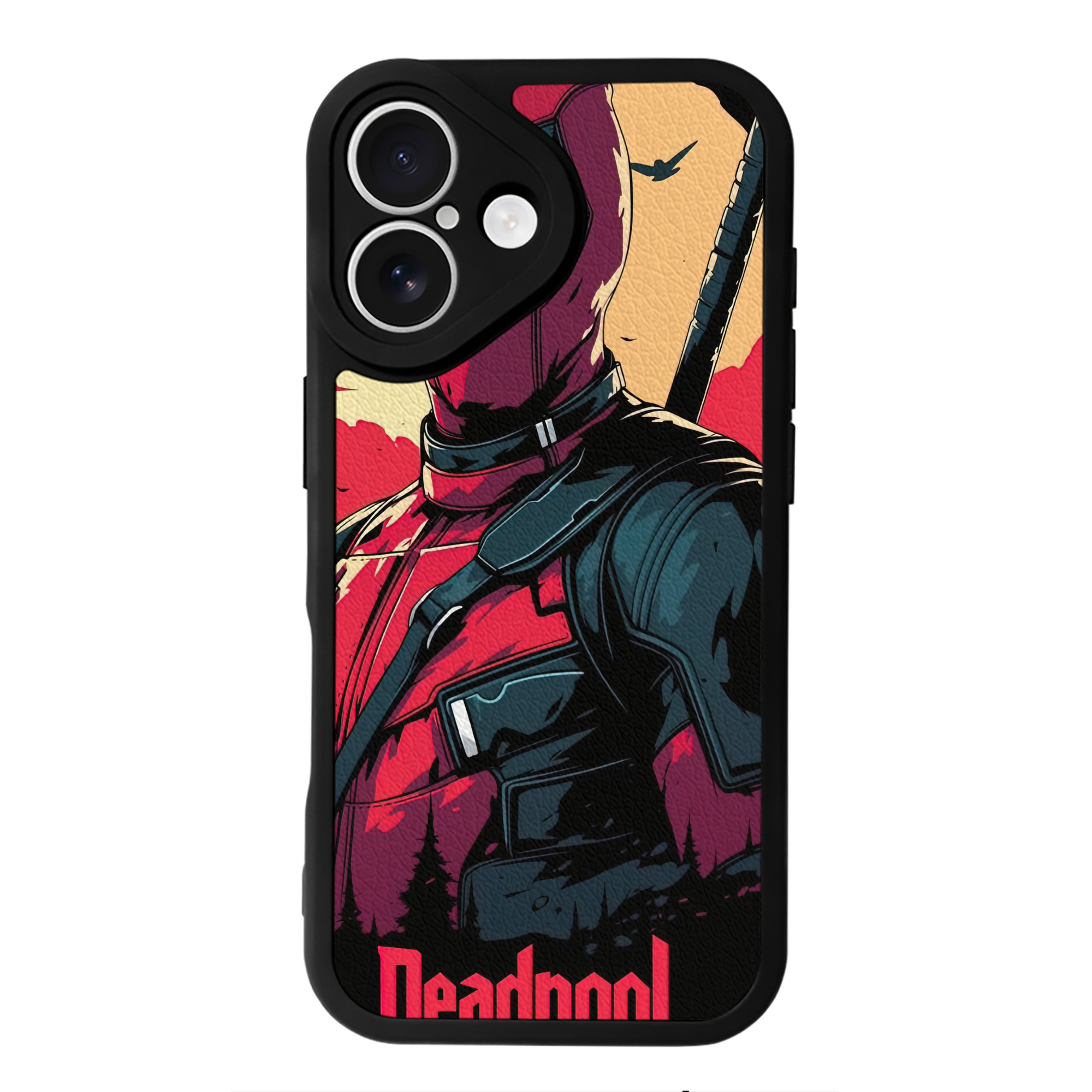 （画像用） Deadpool デッドプール 【iPhone 16シリーズ対応】シリコンスマホケース（レザー調） 材質：シリコン